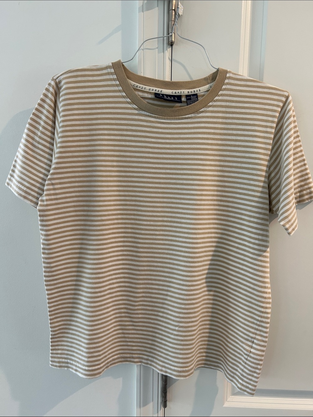 Women’s Crazy Horse Cotton Striped T shirt, small